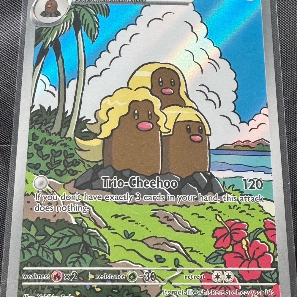 Alolan Dugtrio Pokemon Card 208/191 Illustration Rare Surging Sparks